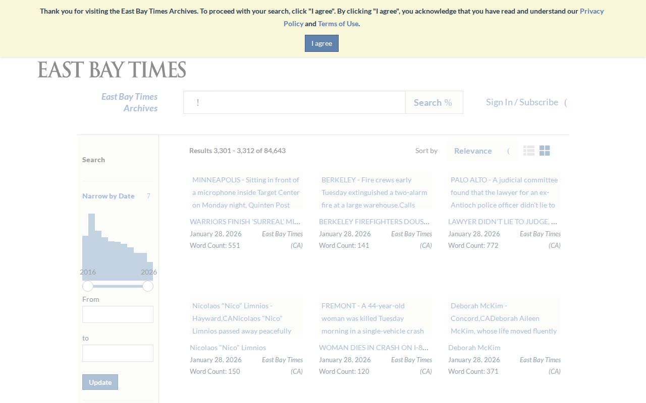 East Bay Times NewsBank crime archive search